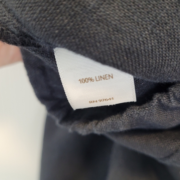 J Jill Pure Jill Linen Relaxed Straight Crop Pants M Black - Picture 4 of 5